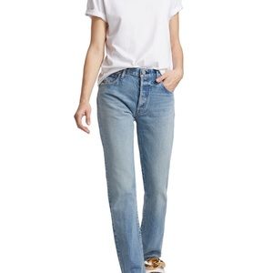 Moussy Vintage Jeans- Siena Mid-Rise Seamed Straight-Leg Jeans